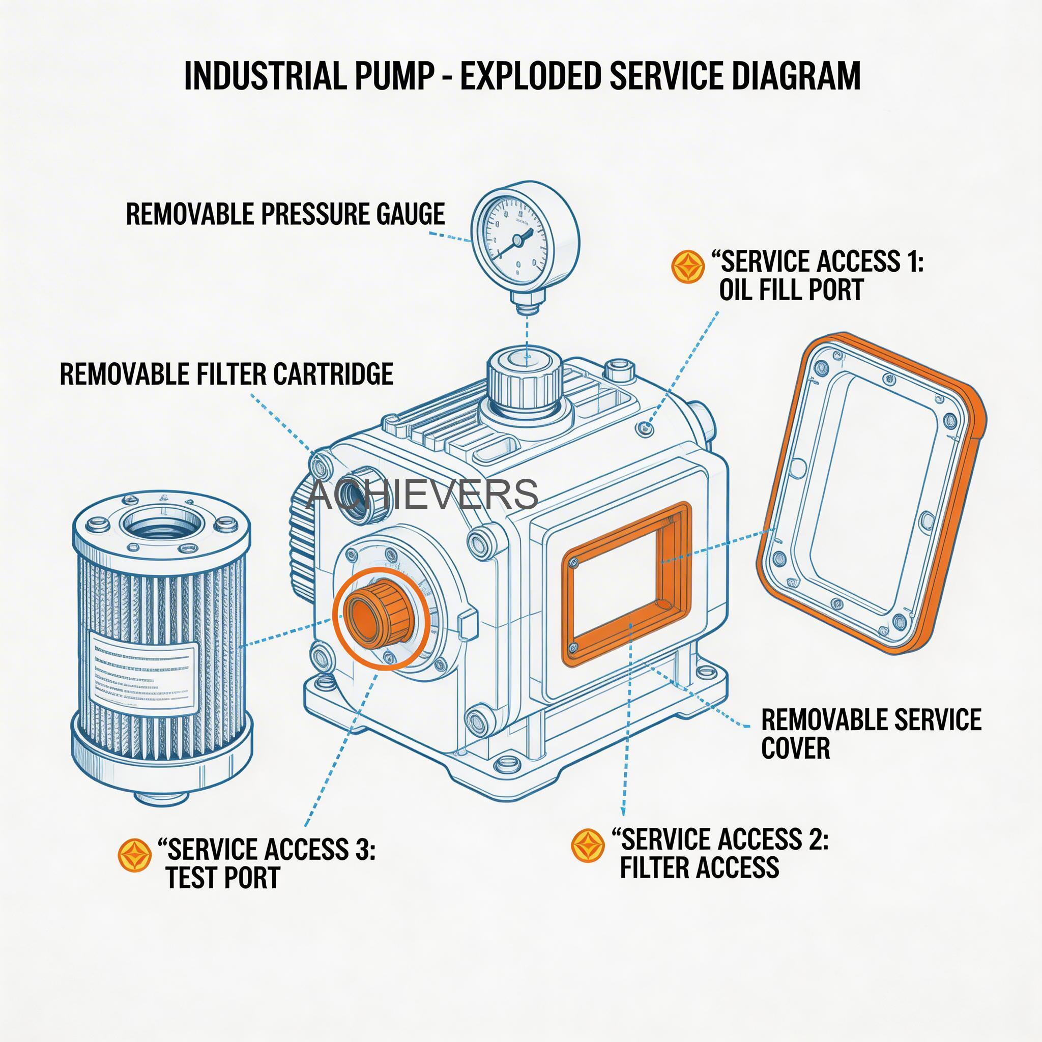 Maintenance diagram or exploded view of Fuel Flow Meters showing service access points, reducer bushings, and replaceable turbine components