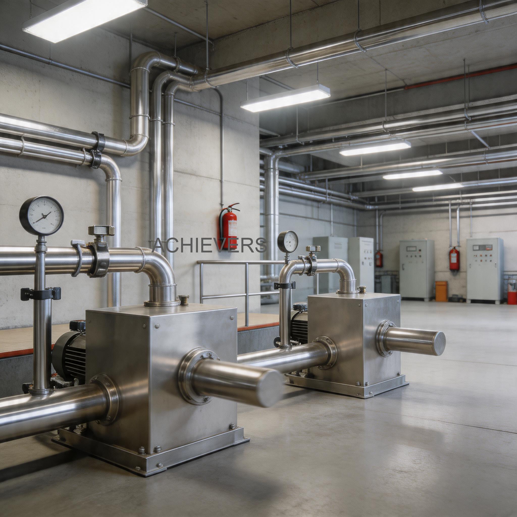 Well-maintained Fuel Transfer Pumps installation at a clean Indian industrial site showing proper rigid pipe mounting and electrical grounding