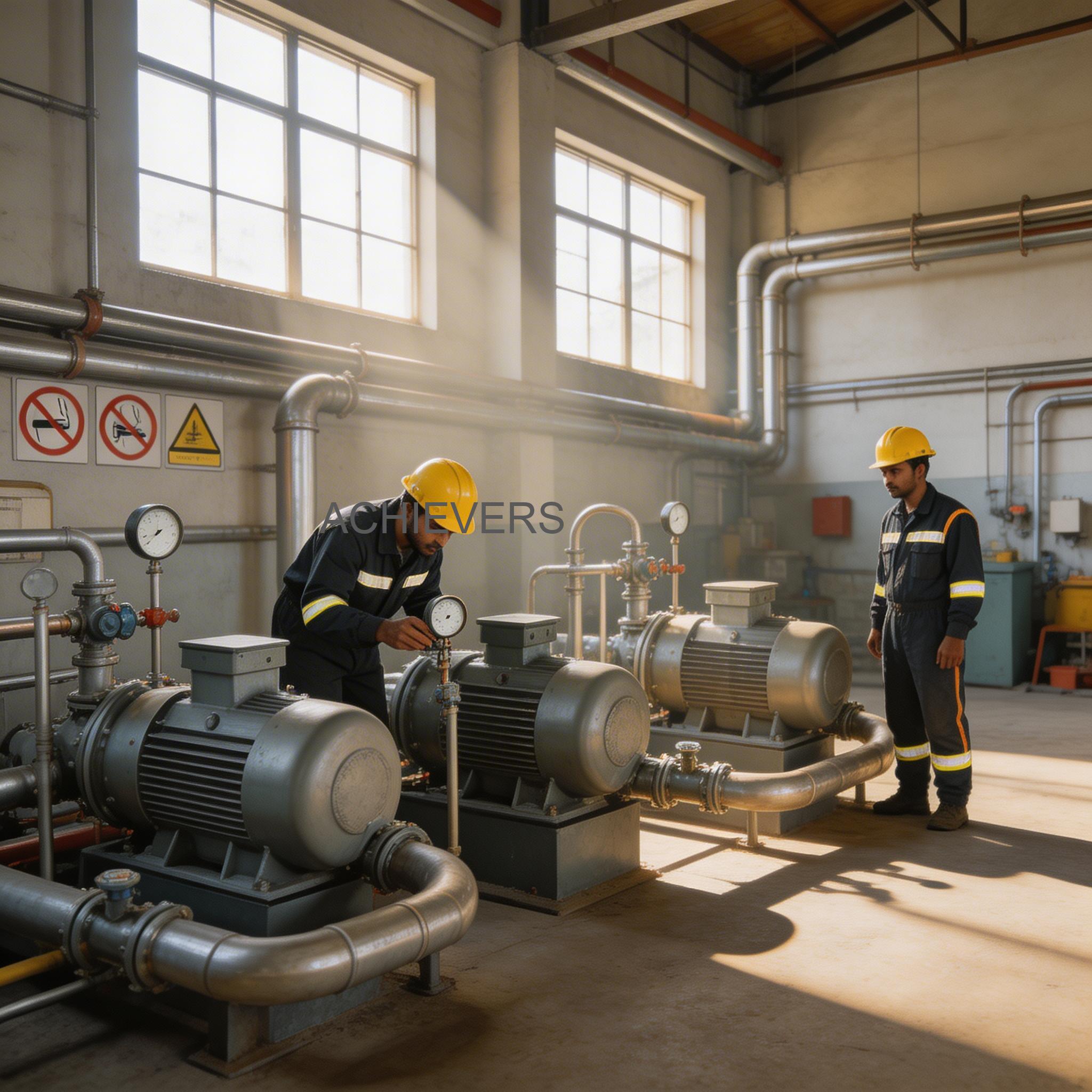 Well-maintained Fuel Transfer Pumps installation at a clean Indian construction site feeding an earth-moving machinery diesel tank
