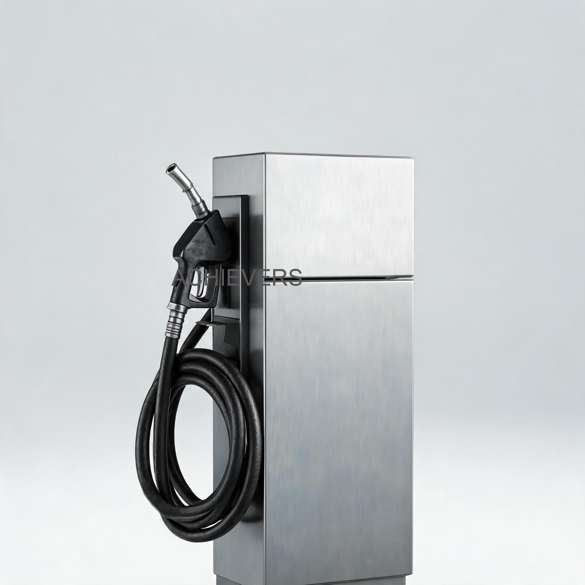 Labeled diagram of a mobile diesel dispensing unit showing the 60 LPM pump, 1-inch automatic nozzle, flow meter, and suction line components used in Indian fleet yards