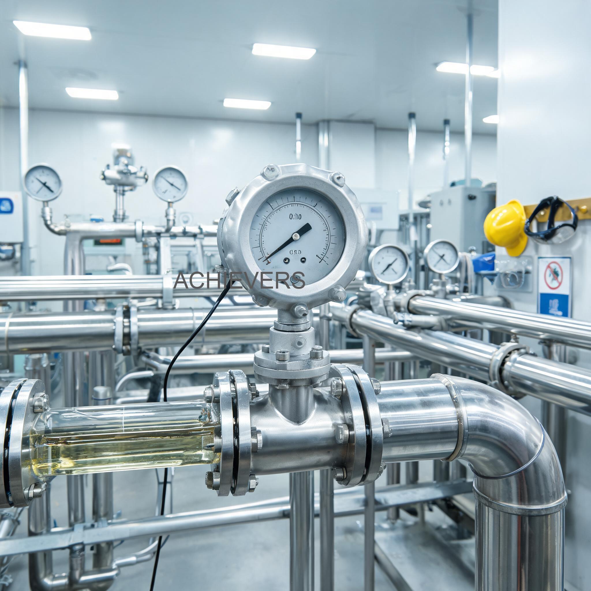 Industrial Diesel Flow Meter operating productively at a bustling industrial site with proper housekeeping, clear labeling, and rigorous maintenance practices