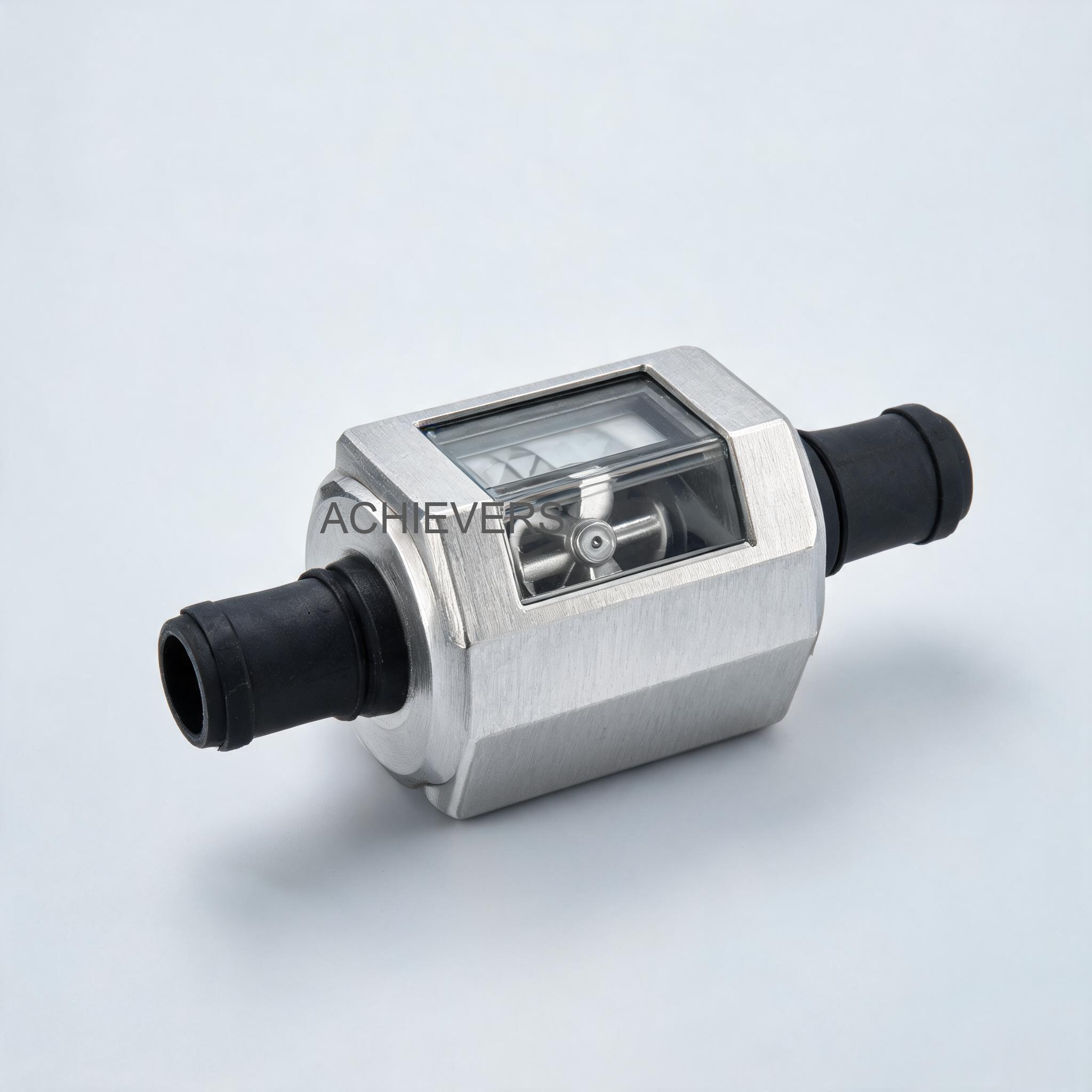 Labeled diagram of Fuel Flow Meters identifying key components relevant to troubleshooting