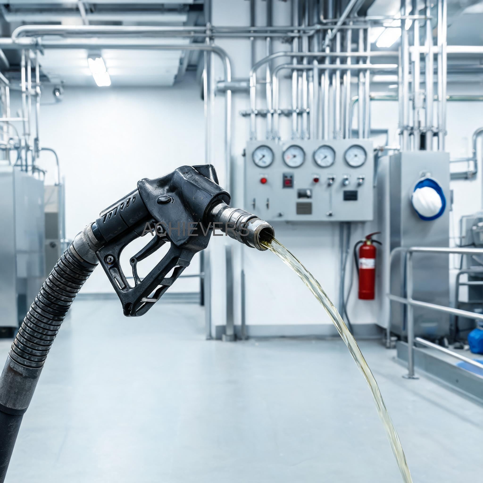 Fuel Nozzle installed and operating at an Indian industrial facility showing correct setup for high-speed fleet refueling