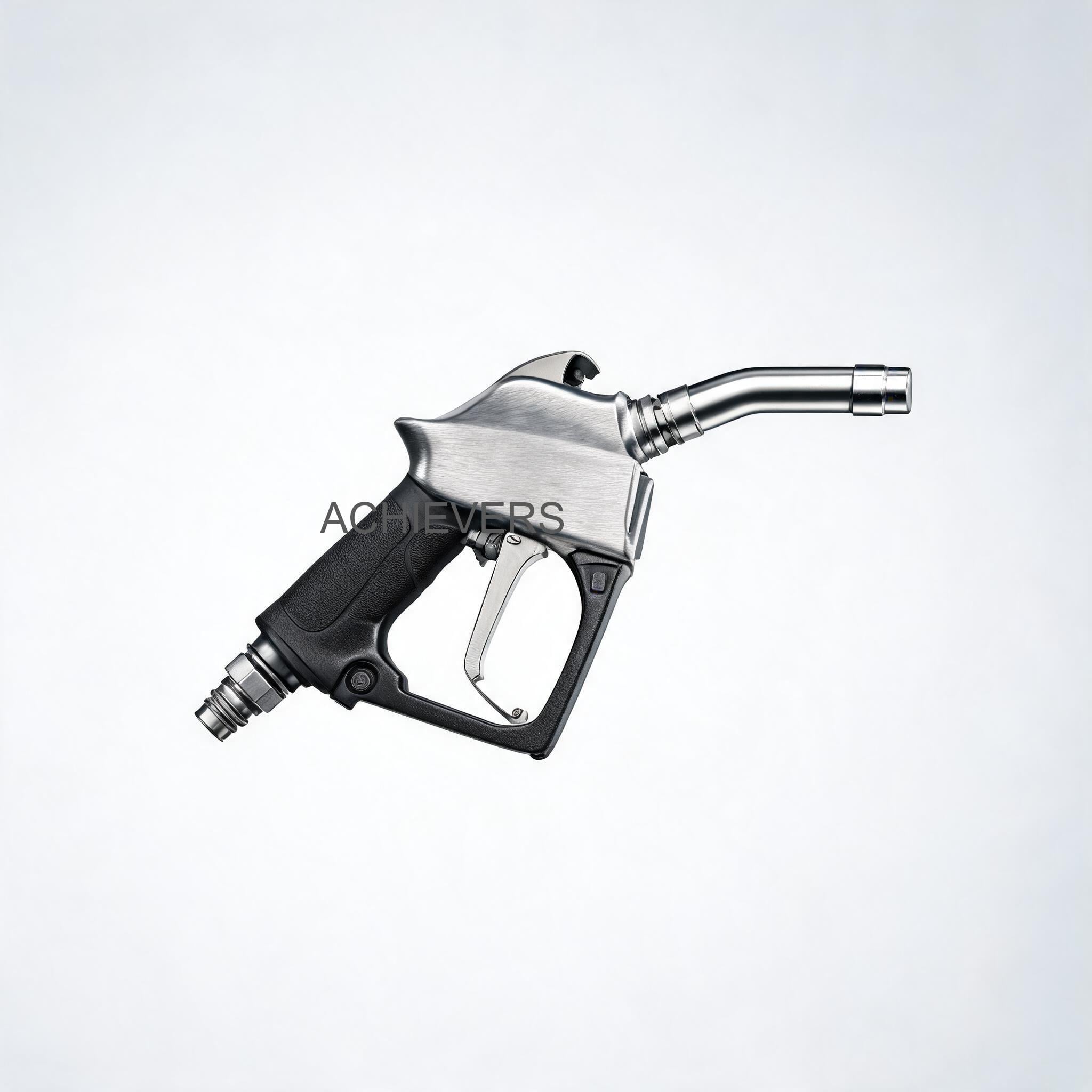 Product overview showing key features, stainless steel spout tip, and ergonomic hand insulator of the Fuel Nozzle