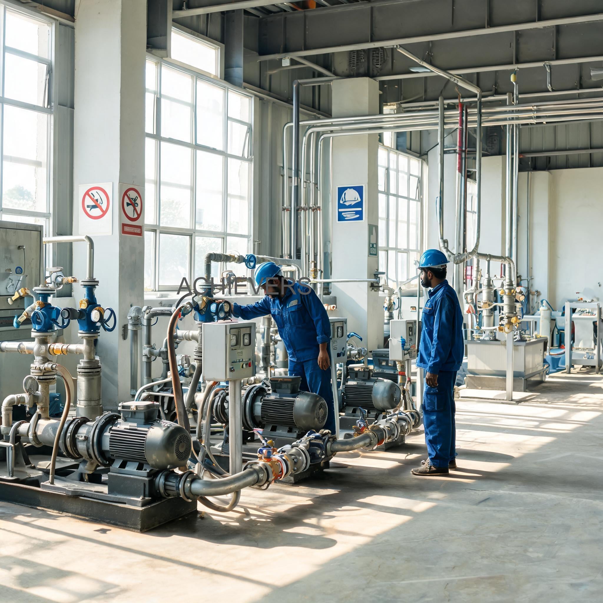 Fuel Transfer Pumps installed and operating at an Indian industrial facility showing correct setup with dedicated power supply, inline strainer, and reinforced suction hoses transferring diesel to a factory backup generator