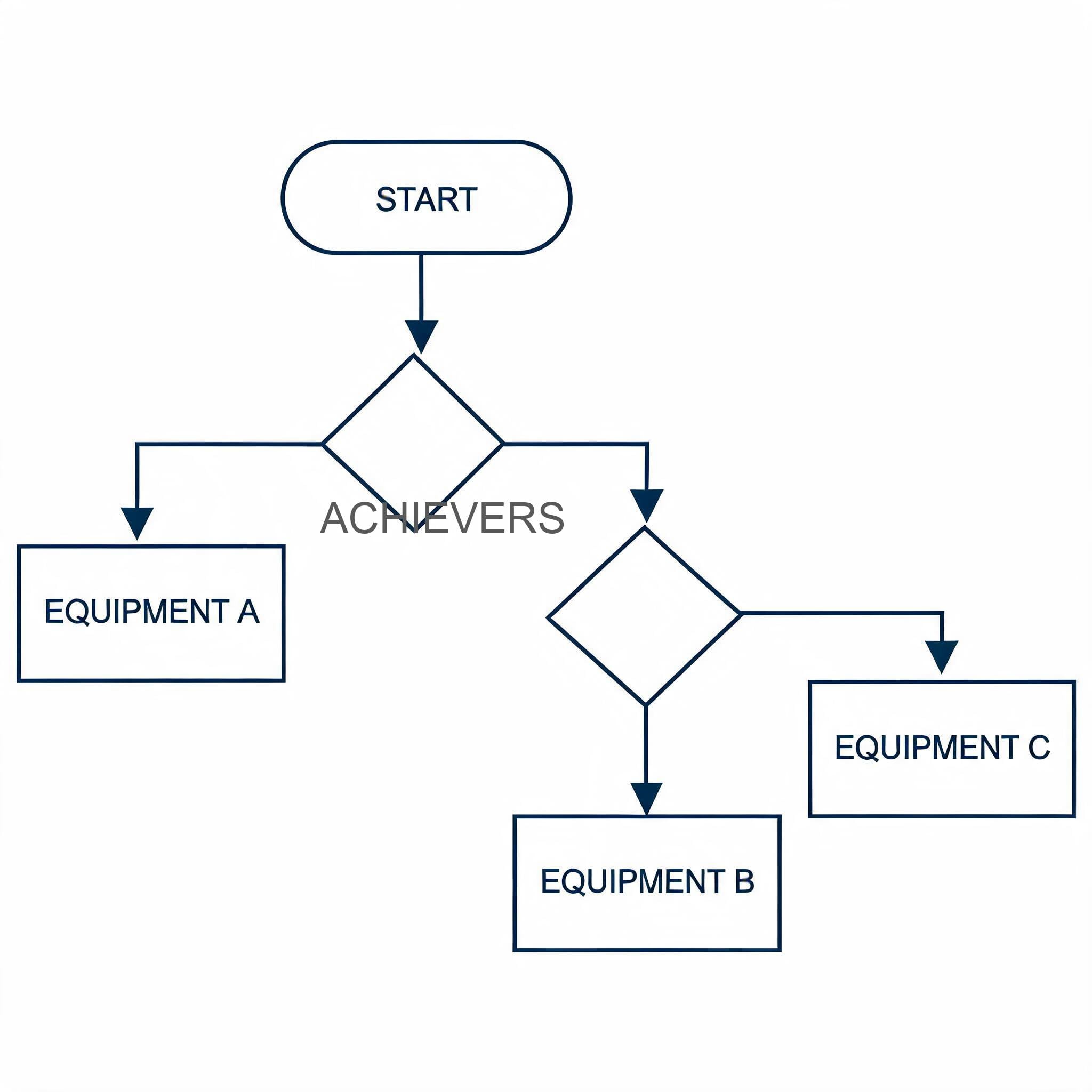 Technical diagram showing selection decision flow for Oil Flow Meters based on application parameters