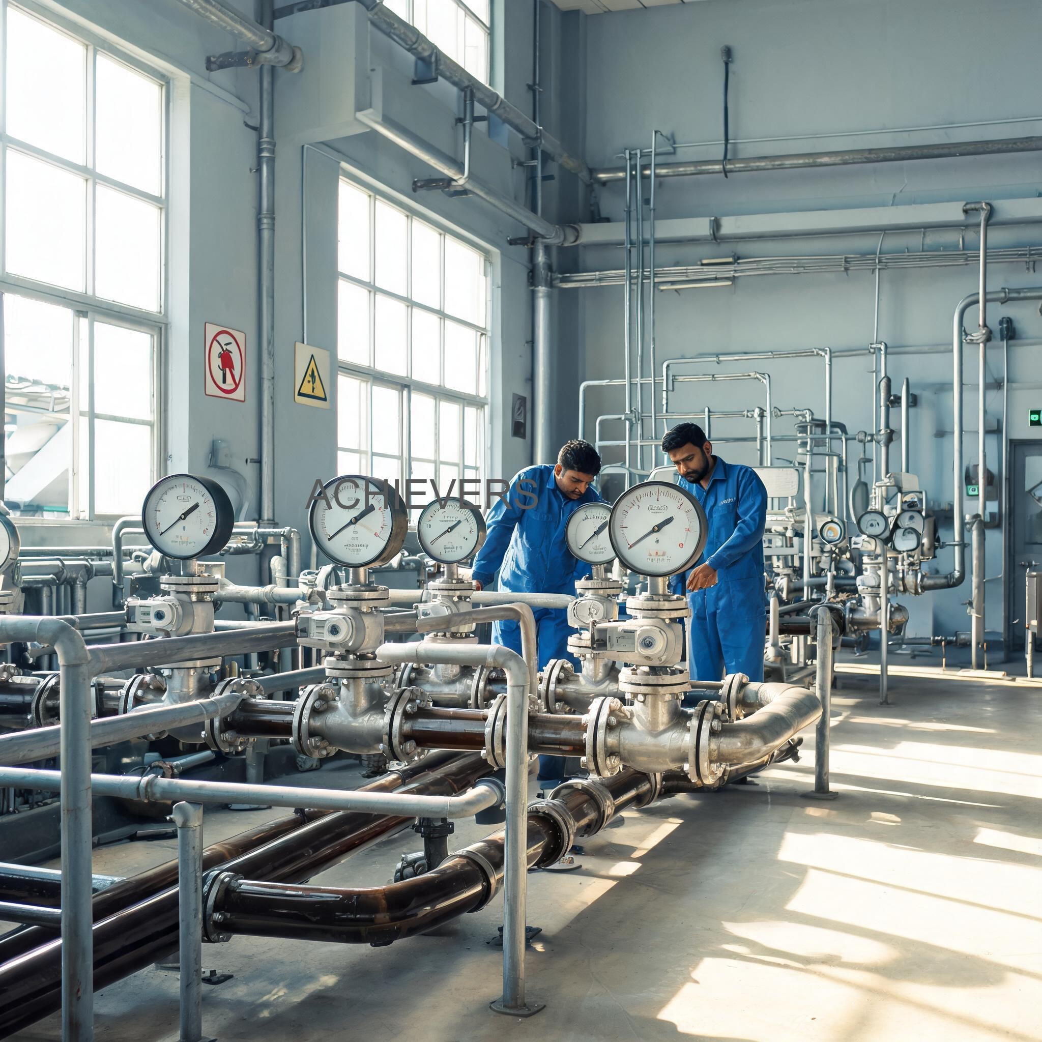 Oil Flow Meters installed and operating at an Indian industrial facility showing correct setup