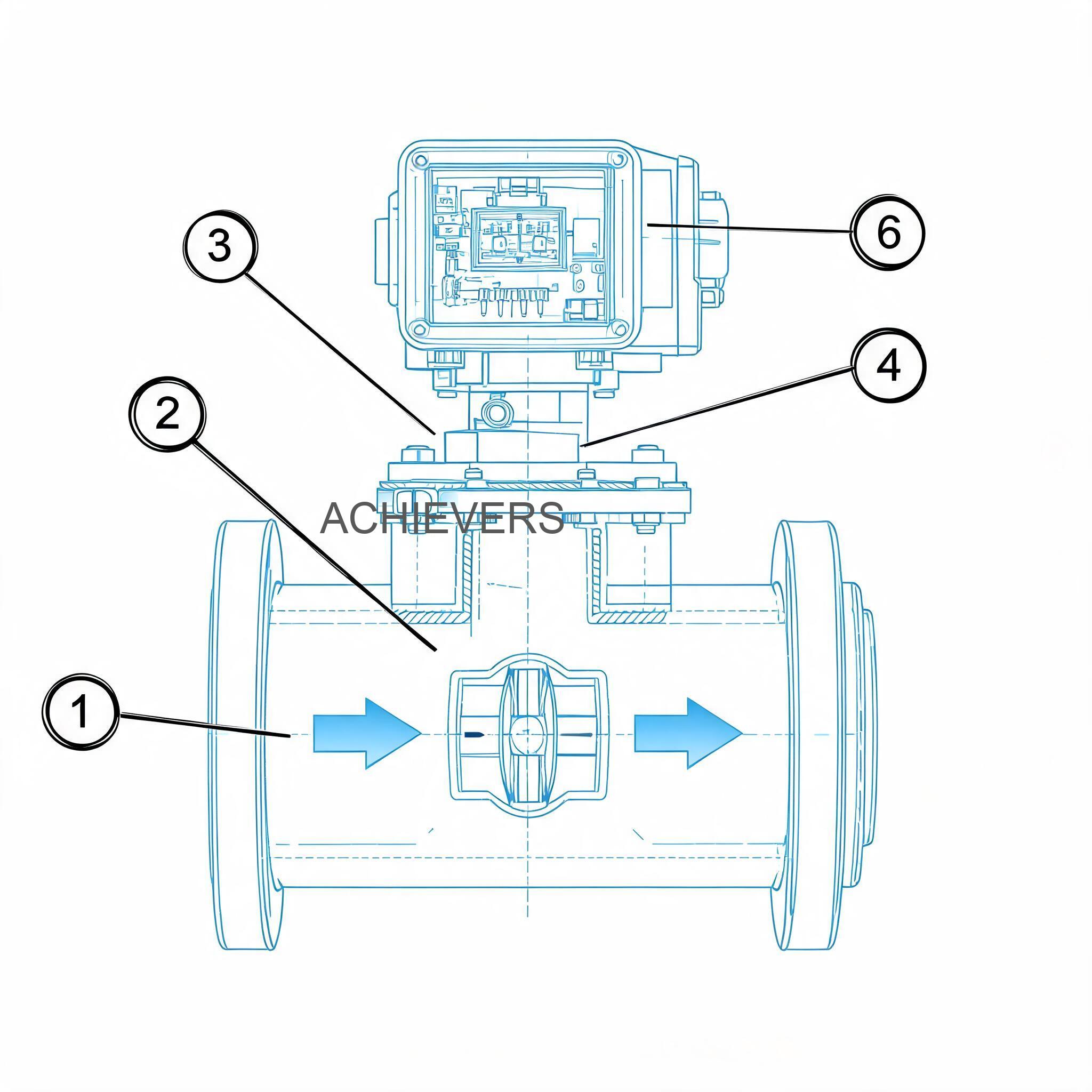 Schematic or cross-section of Mobile Diesel Dispenser showing internal flow path from storage tank through the DC pump, flow meter, and out to the nozzle
